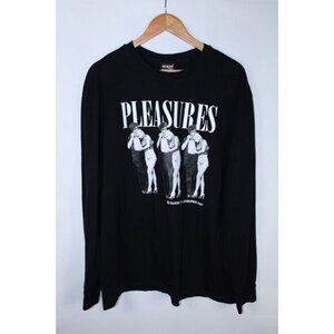 Guess x Pleasures Men's XL Black Long Sleeve‎ Graphic T-Shirt